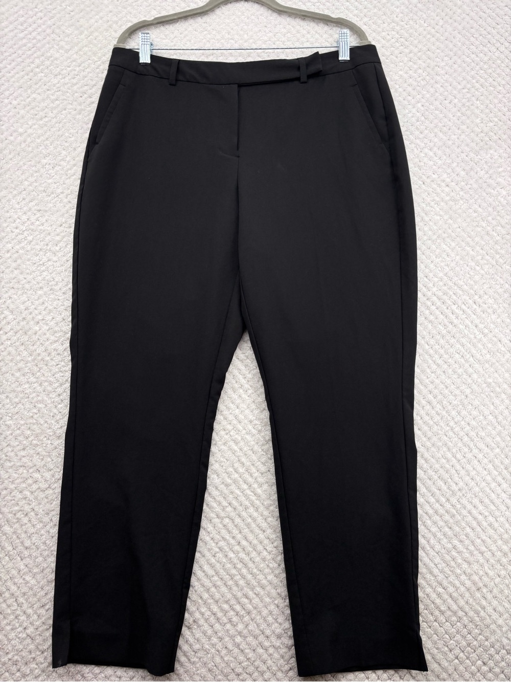 Reitmans Women’s Black Work Pants Size 13 Ankle Slit Trousers - Picture 4 of 11